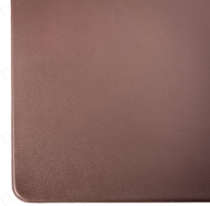 Dacasso 20" x 16" Brown Leatherette Luxury Conference Pad - Faux Leather Desk Blotter for Writing - Boardroom Organization & Executive Table Decor