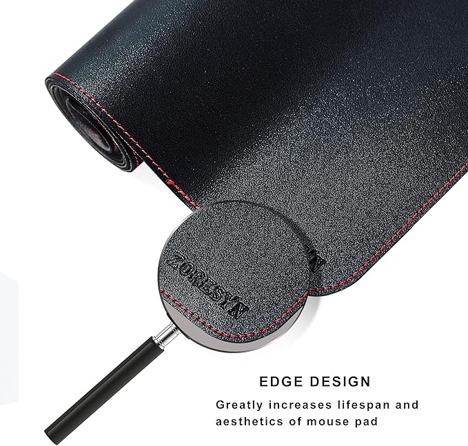 ZORESYN Extra Large Desk Mat (70.9 "x15.8) - PU Leather Multipurpose Table Pad for Dining Table, Coffee Table, Office & Home - Waterproof Desk Mat for Keyboard, Mouse, and Writing (Black)