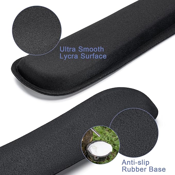 Hoewina Keyboard Wrist Rest,Ergonomic Wrist Rest,Superfine Fabric and Gel Memory Foam Wrist Pad for Computer Keyboard for Easy Typing & Pain Relief, Suitable for Office, Family, Outdoor