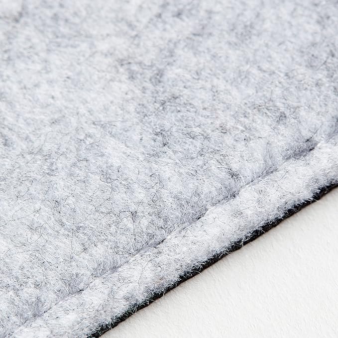 Wolvende Premium Felt Desk Mat | Medium 12" x 36" | Multifunctional Desk Pad for Home Office | Light Gray