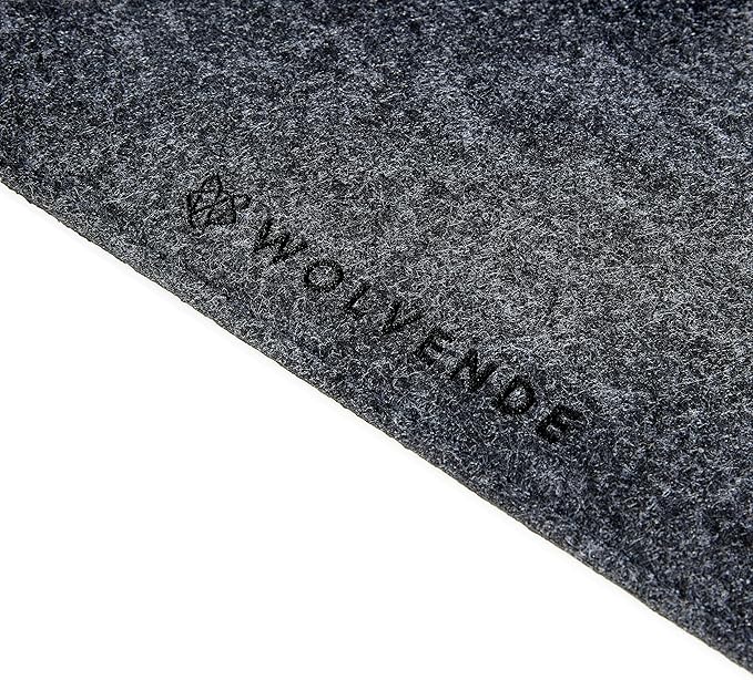 Wolvende Premium Felt Desk Mat | Large 15.75" x 36" | Multifunctional Desk Pad for Home Office | Dark Gray
